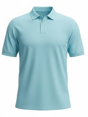 Men's Light Blue Polo Shirt - Classic Short Sleeve